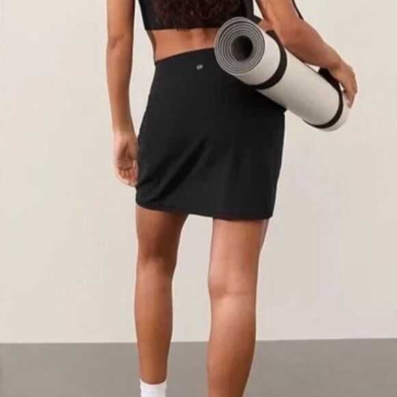 Athleta 837435 Women's Sz XS Black Salutation Stash 16 1/2 Skirt Skort - Picture 10 of 12
